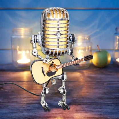 🔥Vintage Metal Microphone Robot Desk Lamp🎸