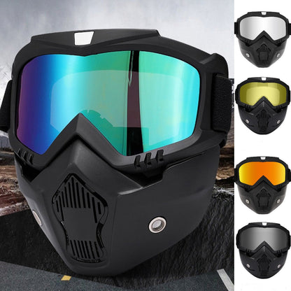 🎃 Motorcycle masks and riding goggles are windproof, UV-proof and dustproof (special for welding)