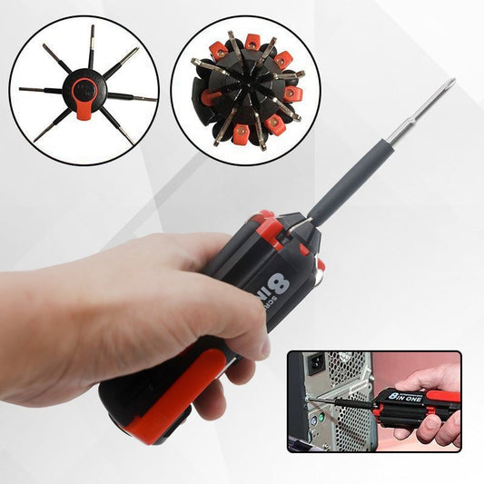 🔥 Big Promotion 🔥🔥 8 in 1 Screwdriver with Work Light and Flashlight