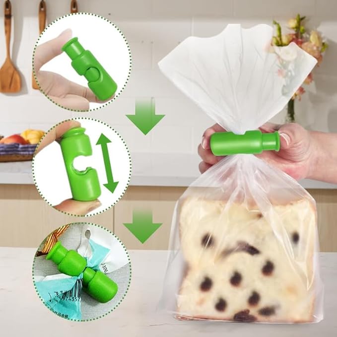 Bag Clips, Food Bag Sealing Clips, Portable Fresh-Keeping Plastic Bag Storage Clips (Mix, 15PCS)