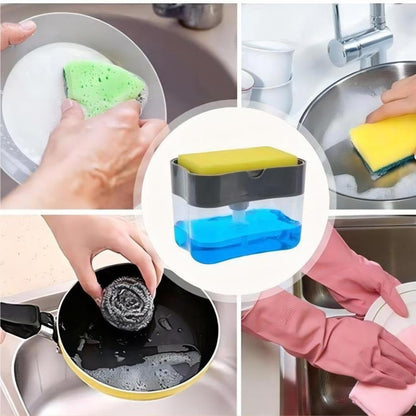 🔥🔥 2 in 1 Soap Dispenser with Sponge