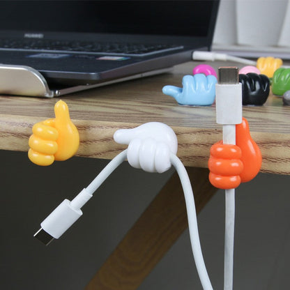 Thumb Hook Cable Organizer - No-Trace, Drill-Free Adhesive Hook