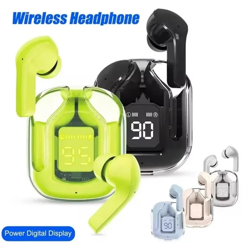 Wireless earphones, with ENC noise reduction translucent earphones, HiFi dual stereo microphones (5 colors)