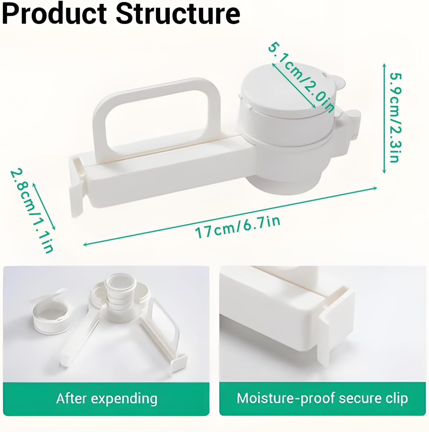 Food Bag Sealing Clip Large Suitable for Small Food Particles, Liquids, Flour Storage Organizer (3pcs)