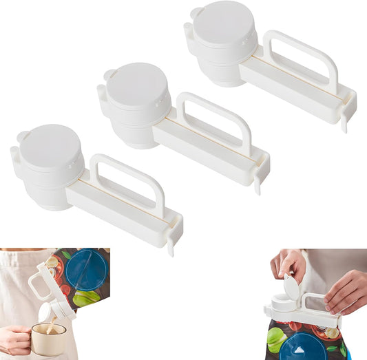 Food Bag Sealing Clip Large Suitable for Small Food Particles, Liquids, Flour Storage Organizer (3pcs)