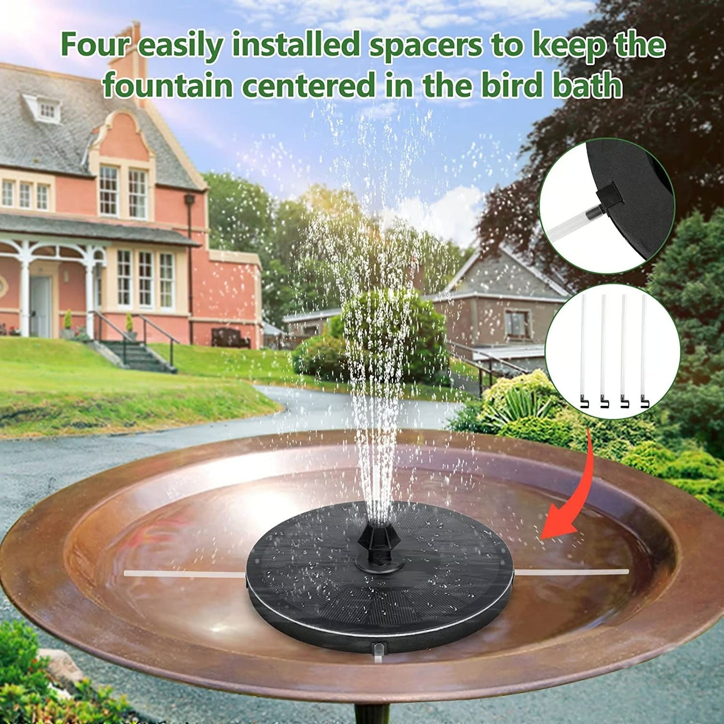 🐳⛲Solar Fountain Pond Garden Floating Fountain