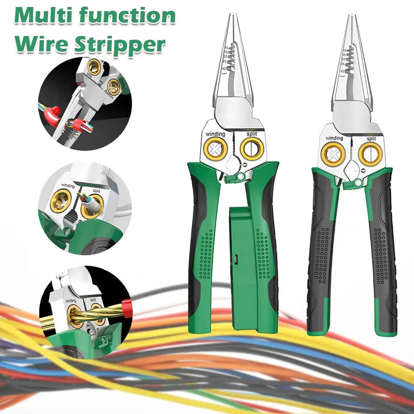 8 In 1 Wire Stripping Pliers Multifunction Electrician Cable Stripper Cutting Splitting Repair Hand Tools Pliers