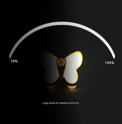 Butterfly LED Night Light, Smart Night Light with Temperature, Magnetic Rechargeable Night Light