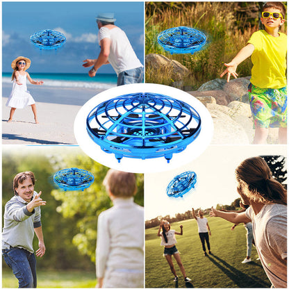 Luminous LED induction flying ball rotating flying saucer suspension UFO