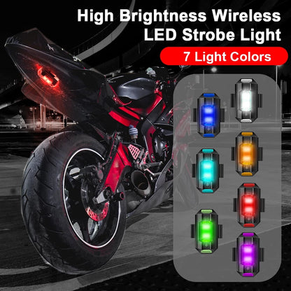 Aviation light motorcycle electric motorcycle chassis tail light warning light usb rechargeable decorative light helmet light